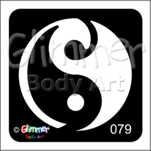 Glitter tattoo 079 Yin and Yan Pack Of 5 (079 Yin and Yan Pack Of 5)